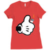 main de mickey Ladies Fitted T-Shirt