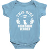 This Girl Loves Yorkshire Terriers Baby Onesie