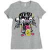 skull biker Ladies Fitted T-Shirt