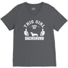 This Girl Loves Her Dachshund V-Neck Tee