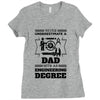 Never Underestimate A Dad With An Engineering Degree Ladies Fitted T-Shirt