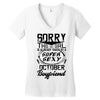 This Girl Is Taken By A Super Sexy October Boyfriend Women's V-Neck T-Shirt
