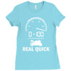 0 100 real quick Ladies Fitted T-Shirt