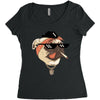 pug life Women's Triblend Scoop T-shirt