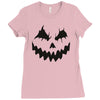 pumpkin face Ladies Fitted T-Shirt