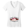 October Peeking Out Asian Baby Girl Women's V-Neck T-Shirt