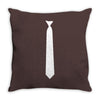 skinny white tie Throw Pillow