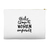 girls compete, women empower Accessory Pouches