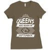 Queens Are Born In September Ladies Fitted T-Shirt