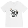 crazy rabbit lady V-Neck Tee