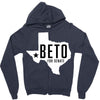 Beto For Senate Texas Map Zipper Hoodie