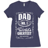 dad number one world's greatest Ladies Fitted T-Shirt