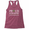 proud autism brother Racerback Tank