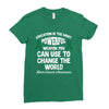 education is the most pwerful weapon you can use to change the world l Ladies Fitted T-Shirt