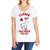 boxing llama Ladies Curvy T-Shirt