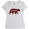mama christmas bear Women's Triblend Scoop T-shirt