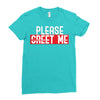 greet me Ladies Fitted T-Shirt