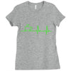 morning coffee heatbeat ekg Ladies Fitted T-Shirt
