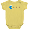 funny 80s pacman cookie monster retro gaming Baby Onesie