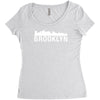 brooklyn city skyline silhouette Women's Triblend Scoop T-shirt