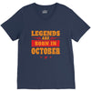 Legends Are Born In October V-Neck Tee