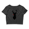 deer skull christmas Crop Top