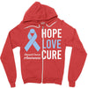 hope love cure stomach cancer awareness Zipper Hoodie