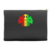 rasta skull and crossbones reggae dub club rave Accessory Pouches