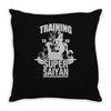 training to go super saiyan Throw Pillow