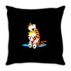 calvin hobbes Throw Pillow