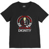 he might find a rabbit in there but hell never find dignity V-Neck Tee