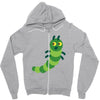 green animal Zipper Hoodie