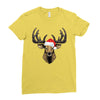 noel deer Ladies Fitted T-Shirt