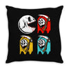 pac skull copy Throw Pillow