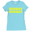 sunday gunday Ladies Fitted T-Shirt