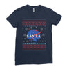 santa christmas Ladies Fitted T-Shirt