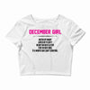 December Girl Hated By Many Crop Top