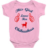 this girl love her chihuahua Baby Onesie