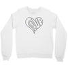 men's love heart outline valentine's day t shirt Crewneck Sweatshirt