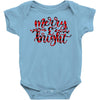 merry and bright Baby Bodysuit