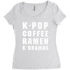 k pop coffee ramen k dramas Women's Triblend Scoop T-shirt