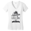 adventure calling and i must go woods ex Women's V-Neck T-Shirt