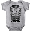 Never Underestimate Dog Rescuer Who Was Born June Baby Onesie