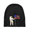 Astronaut Celebrating Independence  Day at 1776 Baby Beanies