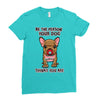 be the person your dog thinks you are Ladies Fitted T-Shirt
