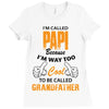 I'm Called Papi Because  I'm Way Too Cool To Be Called Grandfather Ladies Fitted T-Shirt