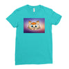 Orange cat Ladies Fitted T-Shirt