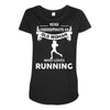 who loves running1 Maternity Scoop Neck T-shirt