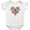 Pansy Heart Baby Onesie