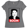 Kim Jong Un Boom Rocketman Women's Triblend Scoop T-shirt